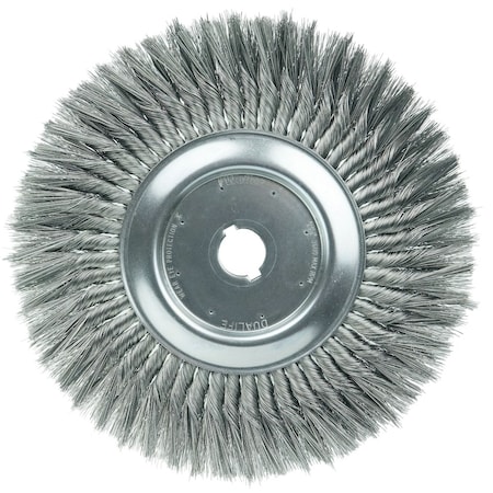 Weiler 12" Standard Twist Knot Wire Wheel .014" Steel Fill 1-1/4" Arbor Hole 8209